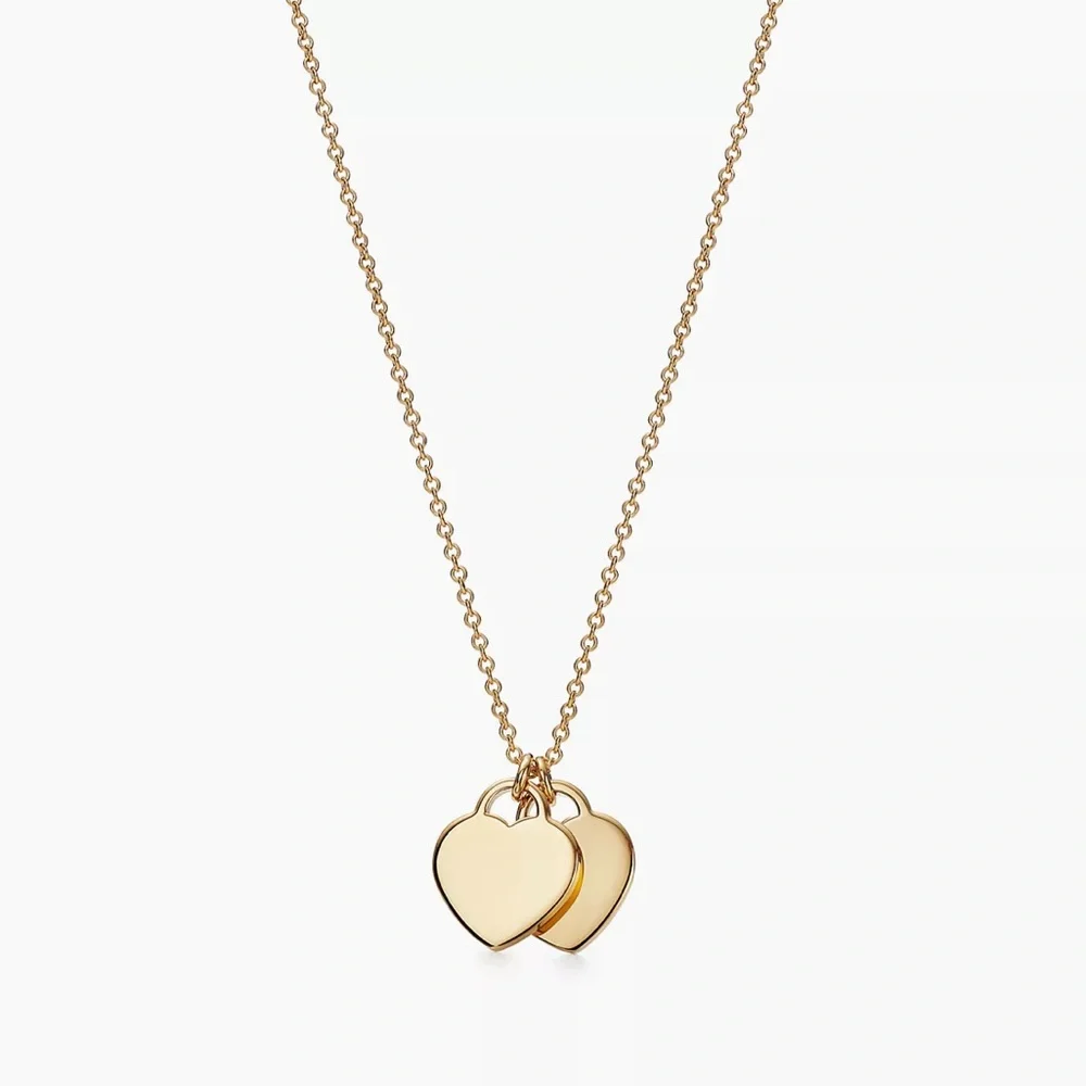 Tiffany & Co. Gold and Blue Mini Heart Pendant Necklace - Picture 5 of 17